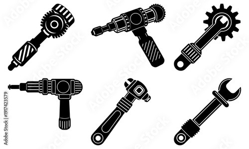 Set of modern tools for DIY projects and professional use