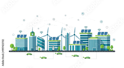 Smart City with Green Energy and Sustainable Industry