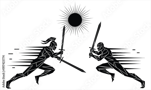 Collection of various black dinosaur silhouettes on white background