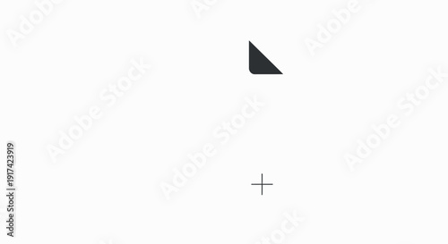 Black Triangle and Plus Sign Isolated.