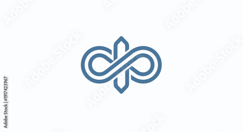 Blue Infinity Symbol Logo Design Element.