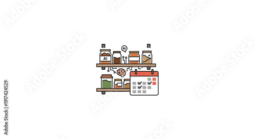 Colorful Modern House Model with Calendar.