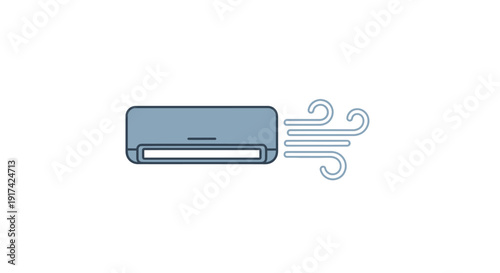 Air Conditioner Unit Blowing Cool Air.