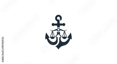 Anchor Symbol with Scales of Justice.