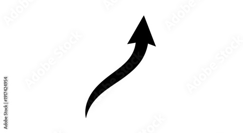 Black Arrow Pointing Upward Direction.