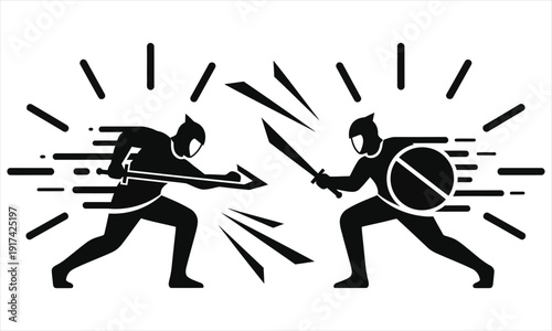 A black silhouette of a dinosaur standing alone on a plain white surface