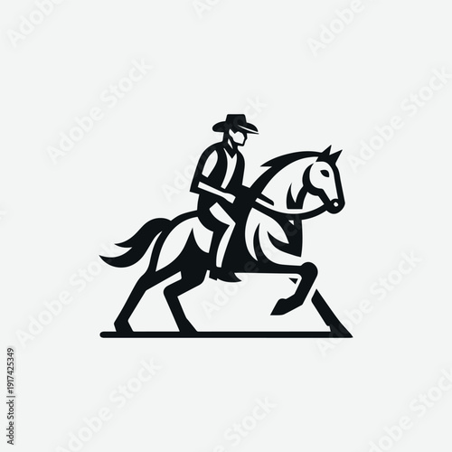 Wallpaper Mural Cowboy Riding A Horse Logo Torontodigital.ca