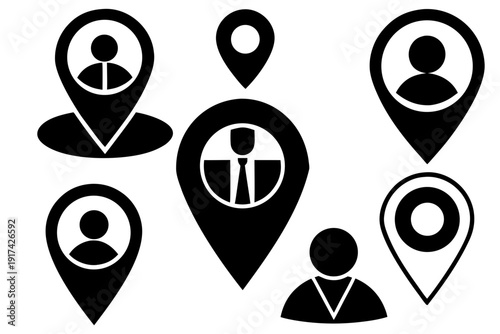 Network of professional connections across various locations Vector