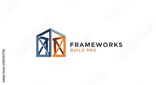 Frameworks Build Pro Logo Design.