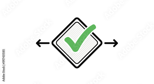 Green checkmark on white background.