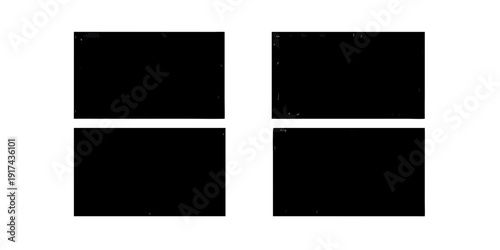 Two black rectangles separated by a thin white line on a white background