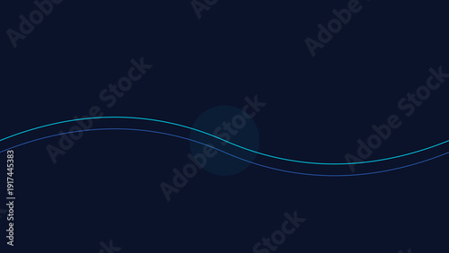 A sleek wave of blue light gracefully curves against a dark cosmic backdrop.