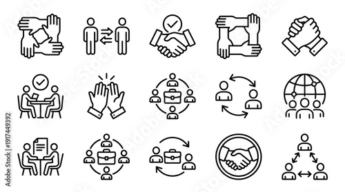 Collection of diverse hand gestures and voting symbols for communication and decision-making concepts