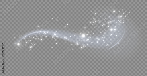 Christmas background with snowflakes. Snow flakes with wind, snow .S now storm effect, blurred, cold wind with snow . Heavy snowfall, snowflakes in different shapes and forms. Wind.