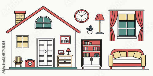 A charming single-story house with a well-maintained garden and cozy interior