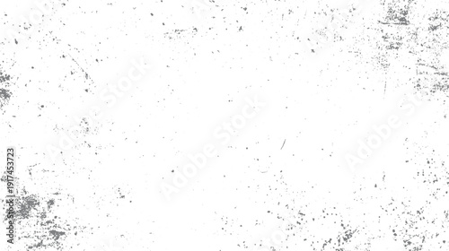 White background with scattered grey speckles and grunge texture