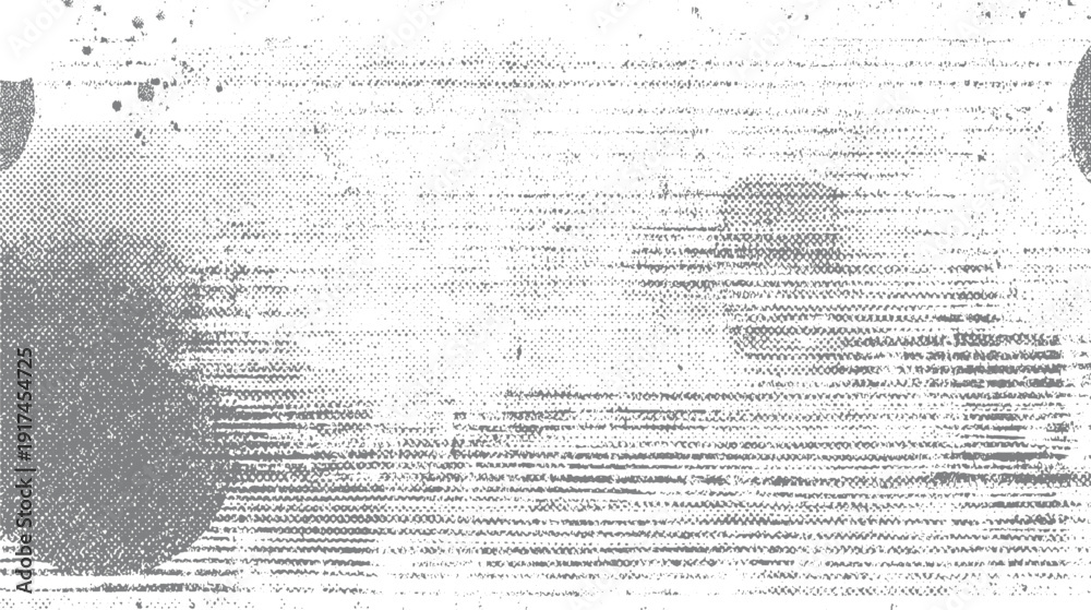 Obraz premium Abstract grey halftone pattern with scattered dots and horizontal lines