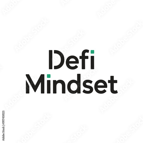 A logo of Defi Mindset with a modern and vibrant design