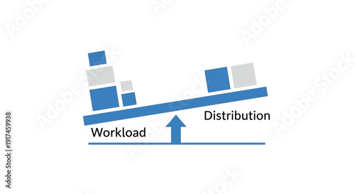 Workload Distribution Balance Graphic Illustration.