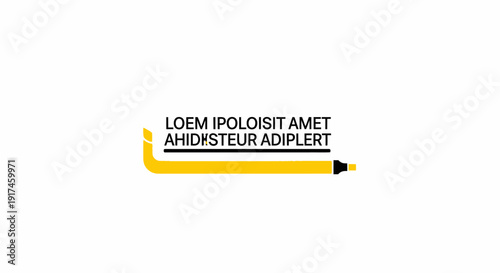 Yellow Pencil with Black Tip and Text.