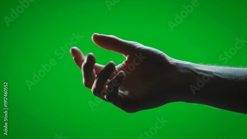 Wallpaper Mural A detailed shot of a human hand in a cupped gesture, ready to receive or hold, isolated on a green screen. Torontodigital.ca