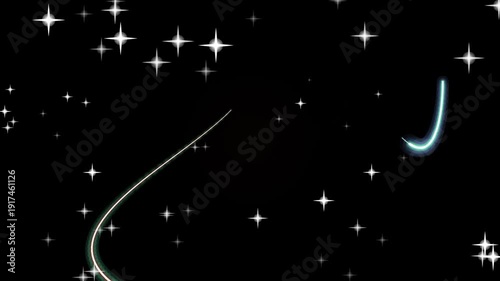 Wallpaper Mural Magical night sky filled with glowing stars and streaks of light, creating a dreamy and ethereal atmosphere Torontodigital.ca