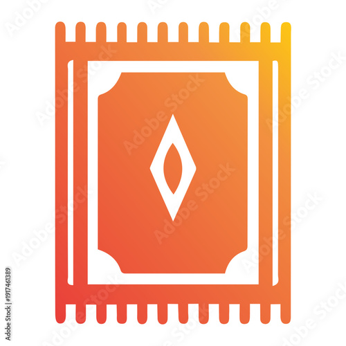 prayer mat icon on gradient style