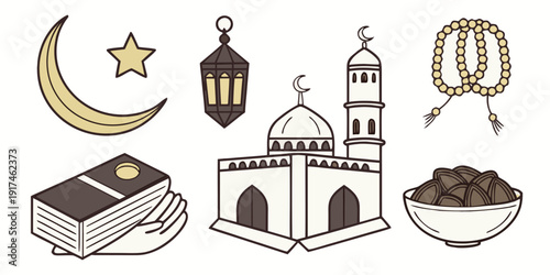 Diverse religious symbols and artifacts representing various faiths and traditions
