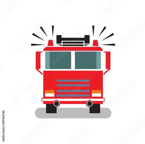 fire truck on the road