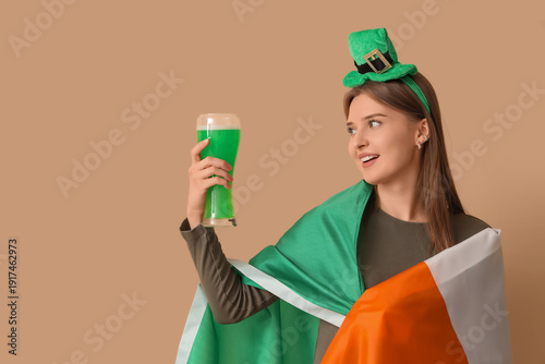 Young woman with beer and I...