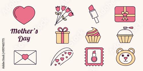 A delightful assortment of mother's day gifts and decorations