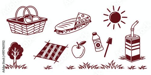 A delightful assortment of picnic essentials and summer activities