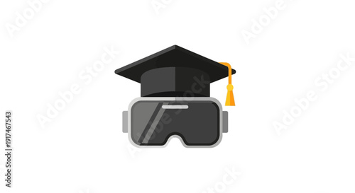 Graduation Cap Virtual Reality Headset.