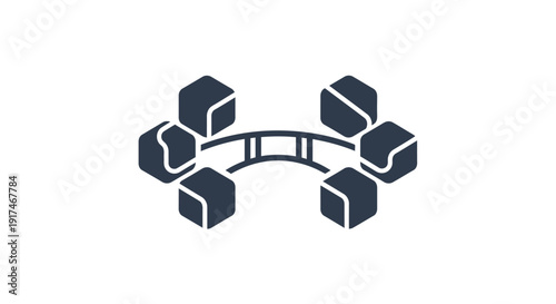 Hexagonal Blocks Connected Together Forming Bridge.