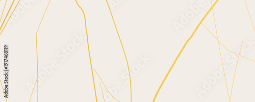 Gold Kintsugi crack pattern on whitish background