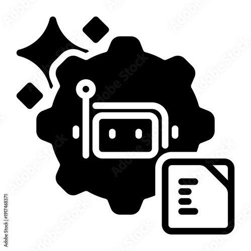 Chip icon, glyph icon style