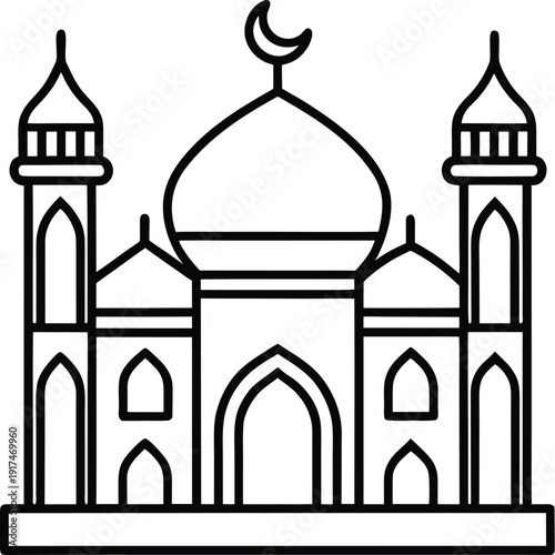 taj mahal vector illustration