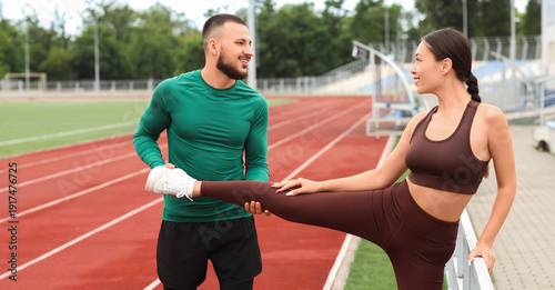 Sporty Asian woman with per...