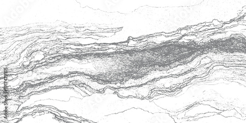 Abstract grey and white textured pattern resembling geological strata or flowing water