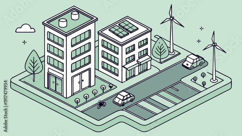 Sustainable Smart City Illustration