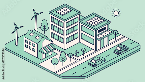 Sustainable Smart City Illustration