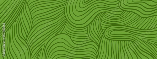 Organic farm background. Wavy vineyard field rows pattern for wine packaging and eco design.