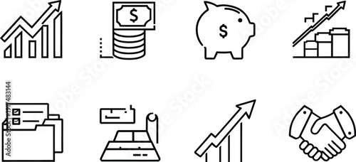 Collection of essential logistics and delivery service icons illustrating transportation tracking shipping management and future drone technology concepts for modern supply chain graphics