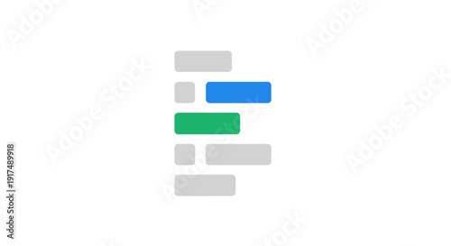 Colorful bars on white background.