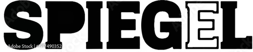 Bold, black capital letters spell out "SPIEGEL" with a unique outline on the last two letters