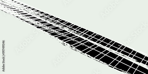 Tire tread marks, drift, motorsport, motocross, rally, tread mark with skid, grinding, splash effect. Graphic set of tire treads, wheel texture, car racing. Vector collection, wheel treads on asphalt