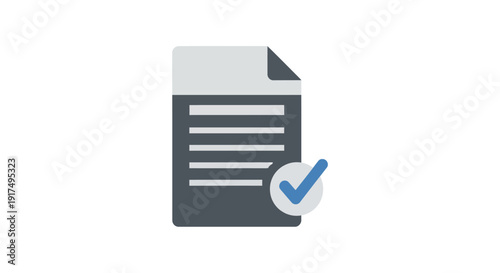 Document with Check Mark Icon.