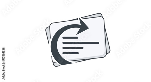 Document with curved arrow icon.