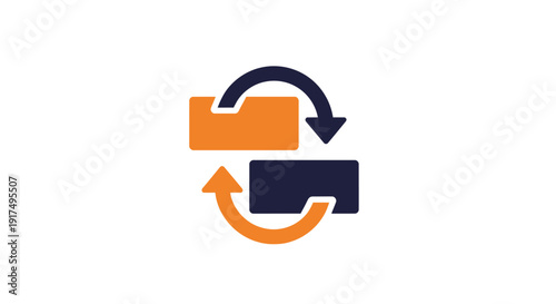 exchange data transfer icon symbol.