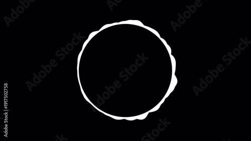 Smooth full circle audio spectrum, Use for music-themed projects, listening audio spectrum animated on alpha channel transparent background.